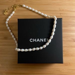 Pearl Necklace Gold Finish